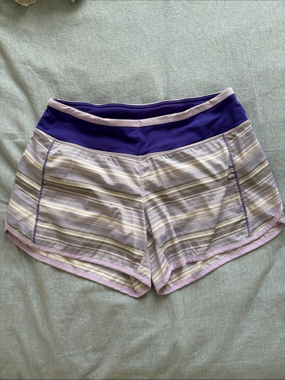 lululemon athletica Lavender and Purple Striped Athletic Shorts